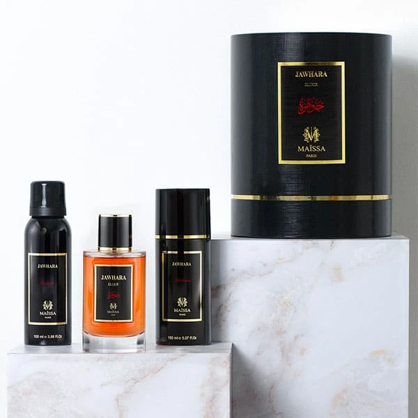 Maissa Jawhara Elixir coffret 100ml edp + shampoing 200ml + déo 150ml