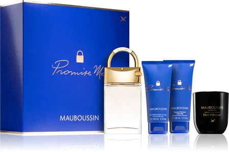 Mauboussin Promise Me + gel douche + lait + bougie