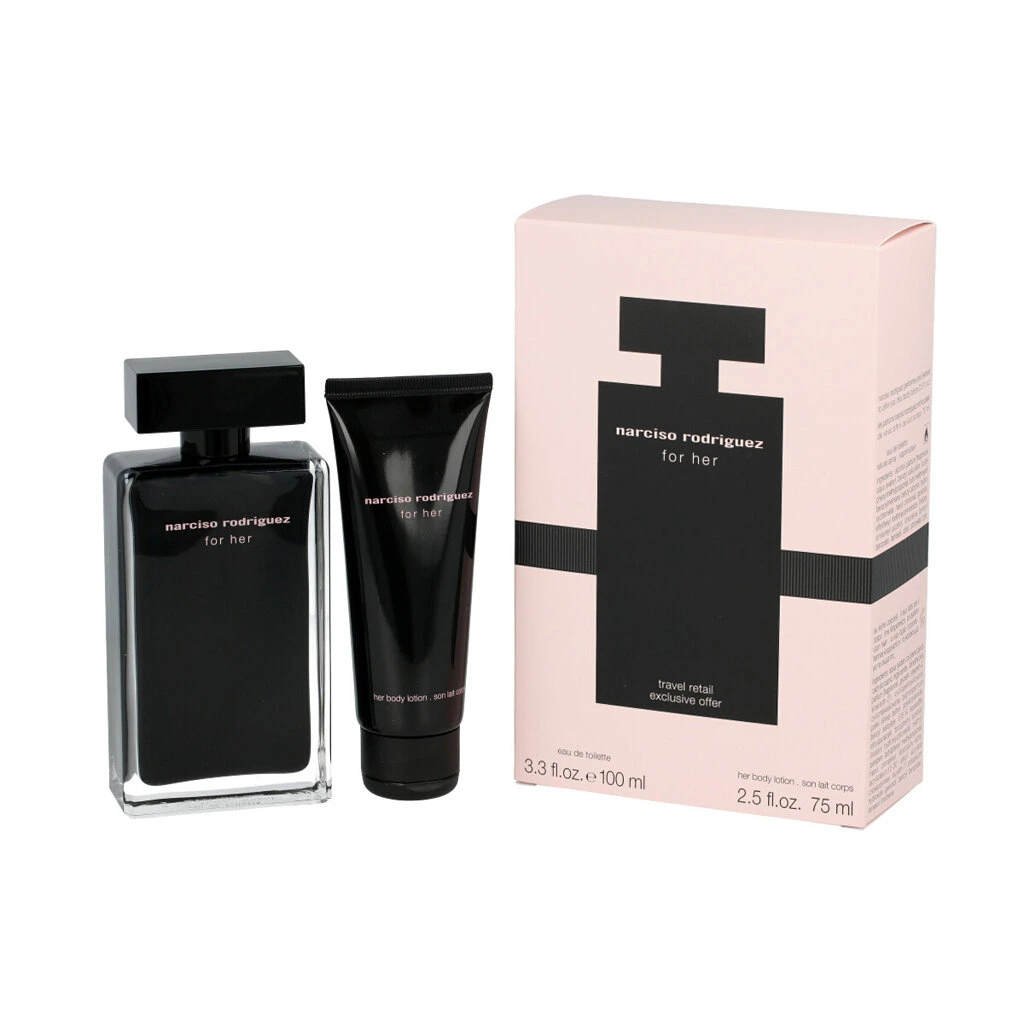 Narciso Rodriguez For Her Coffret travel 100ml eau de toilette + 75ml lait parfumé