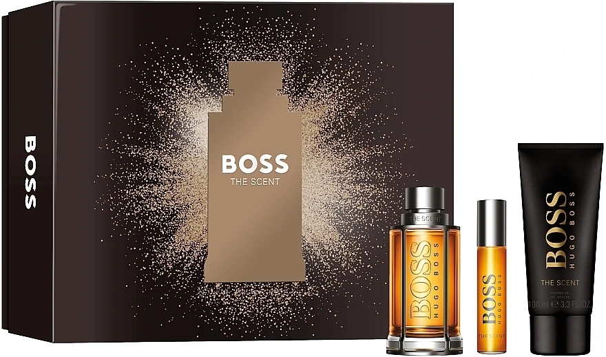Hugo Boss The Scent coffret  100ml edt +100ml gel douche + 10ml edt vaporisateur