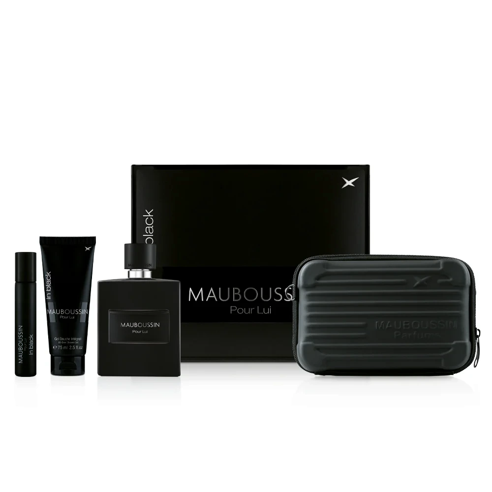 Mauboussin pour Lui in Black coffret 100ml edp + 75ml gel douche + sac bandoulière + 20ml edp vaporisateur